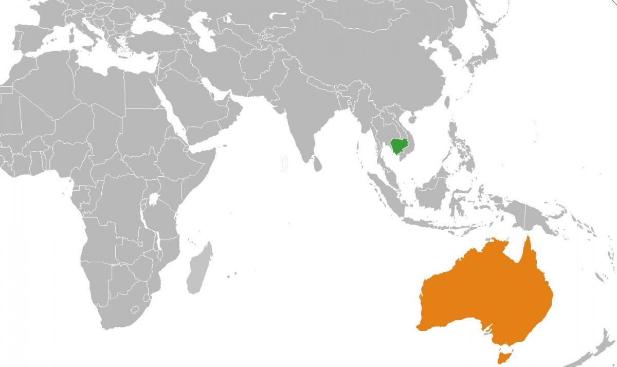 Karte von Kambodscha in Welt-Karte
