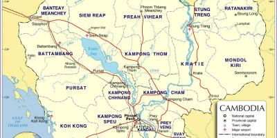 Karte von Kambodscha-Straße