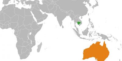 Karte von Kambodscha in Welt-Karte