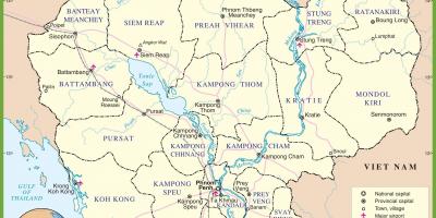 Karte von Kambodscha politische
