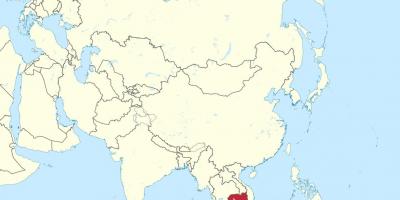 Karte von Kambodscha in Asien